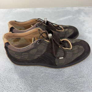 Louis Vuitton Brown Nubuck and Fabric Low Top Sneakers Women's Size 6 US/36.5 EU